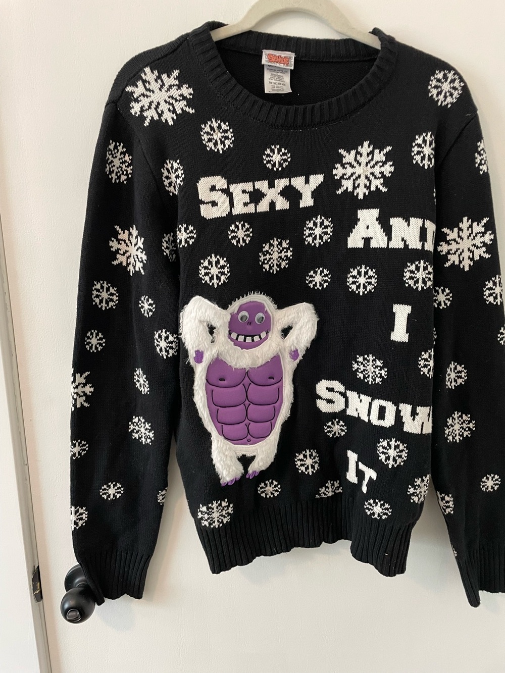 Ugly Christmas Sweater Light Up Ugly ‘I’m Sexy And I Snow It’ Medium 0100